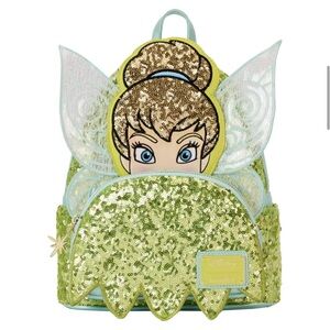 Disney Tinker Bell Glittering Green Backpack